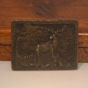Pre-Owned Vintage Men’s Adezy Brass Deer Scenic Belt Buckle